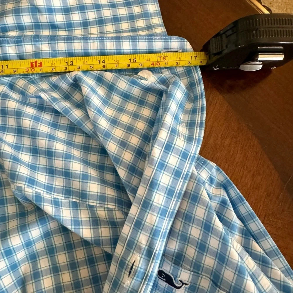Vineyard Vines Men's Classic Fit Tucker Shirt USA Blue/White plaid Medium - Picture 7 of 14